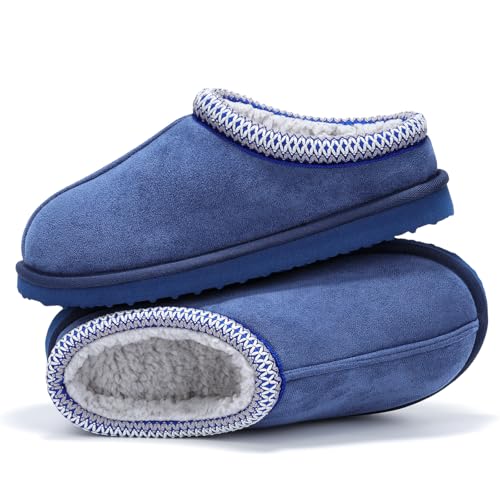 Image of Women's Slippers Fuzzy Cozy Short Ankle Shoes Indoor and Outdoor Mules Furry Warm House Slippers for Woman Cute Fluffy Clogs