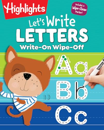 Write-On Wipe-Off Let's Write Letters: Write and Wipe Handwriting Practice for Kids Ages 3-6, Dry...