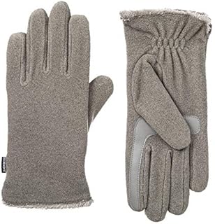 isotoner Womens Stretch Fleece Touchscreen Texting Cold Weather Gloves with Warm, Soft Lining, Smartdri Heather Grey, One Size