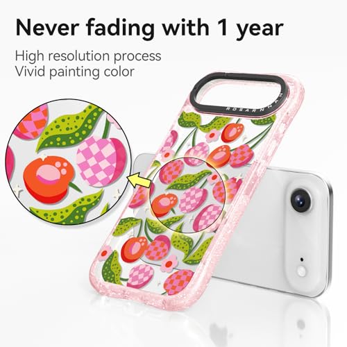 Coque iPhone Air antichoc pour éviter les bris d'écran avec style rose cerise - 7