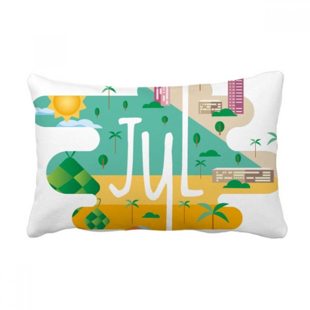 Oreiller lombaire juillet multicolor pour embellir un canapé de salon accueillant