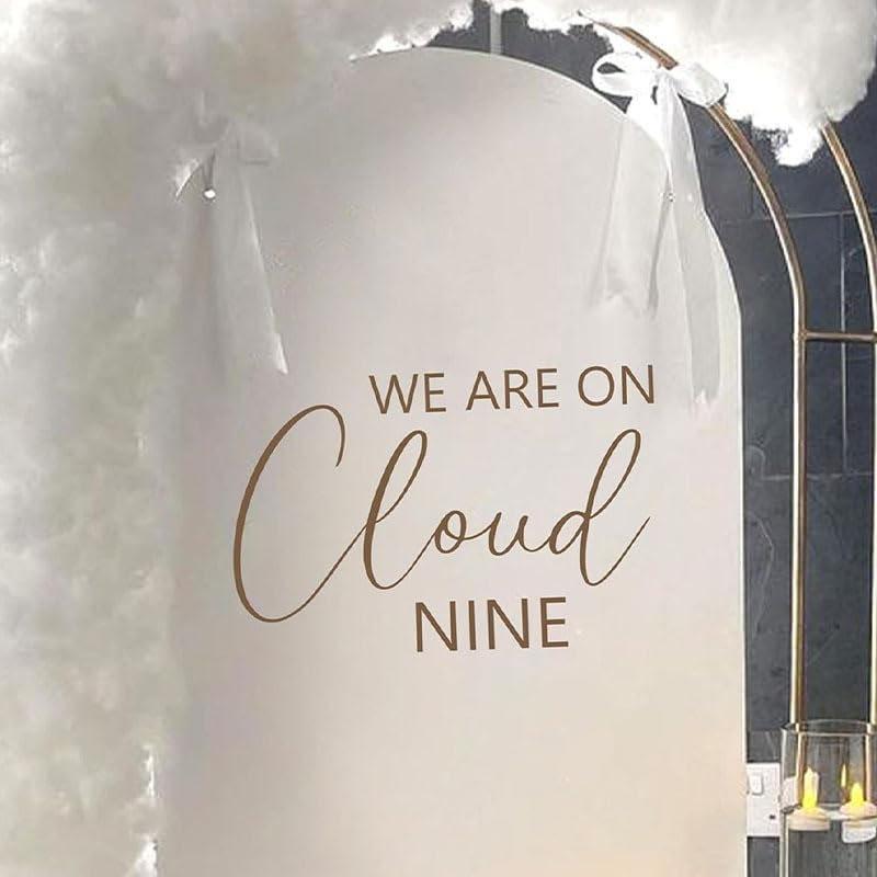 Vinilo decorativo We Are On Cloud Nine en dorado miniatura 2
