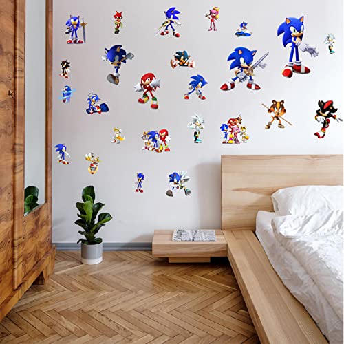 Sonic Wall Decals Peel And Stick Sonic Wall Stickers For Boys Room Sonic The Hedgehog Wall Art Mural Decor For Baby Girls Kids Nursery Bedroom #TOP3