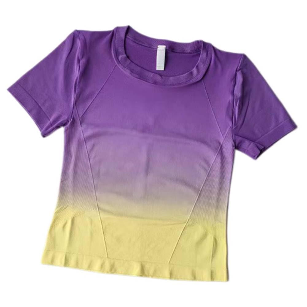 Camiseta Deporte Mujer,Top De Yoga para Mujer, Camiseta Transpirable De Manga Corta para Ropa Deportiva.