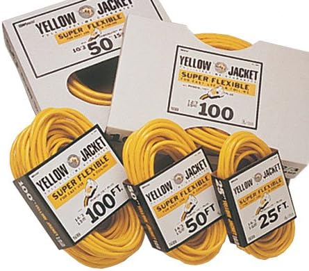 Woods Industries 100 Ft Yellow Jacket 12/3 Contractor Grade Cord Flexible Abrasion Resistant