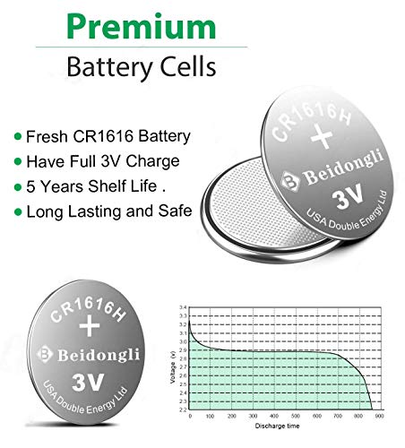 Beidongli Cr1616 Battery 3V Lithium Battery Coin Button Cell 10 Pack 【5-Year Warranty】 #TOP3