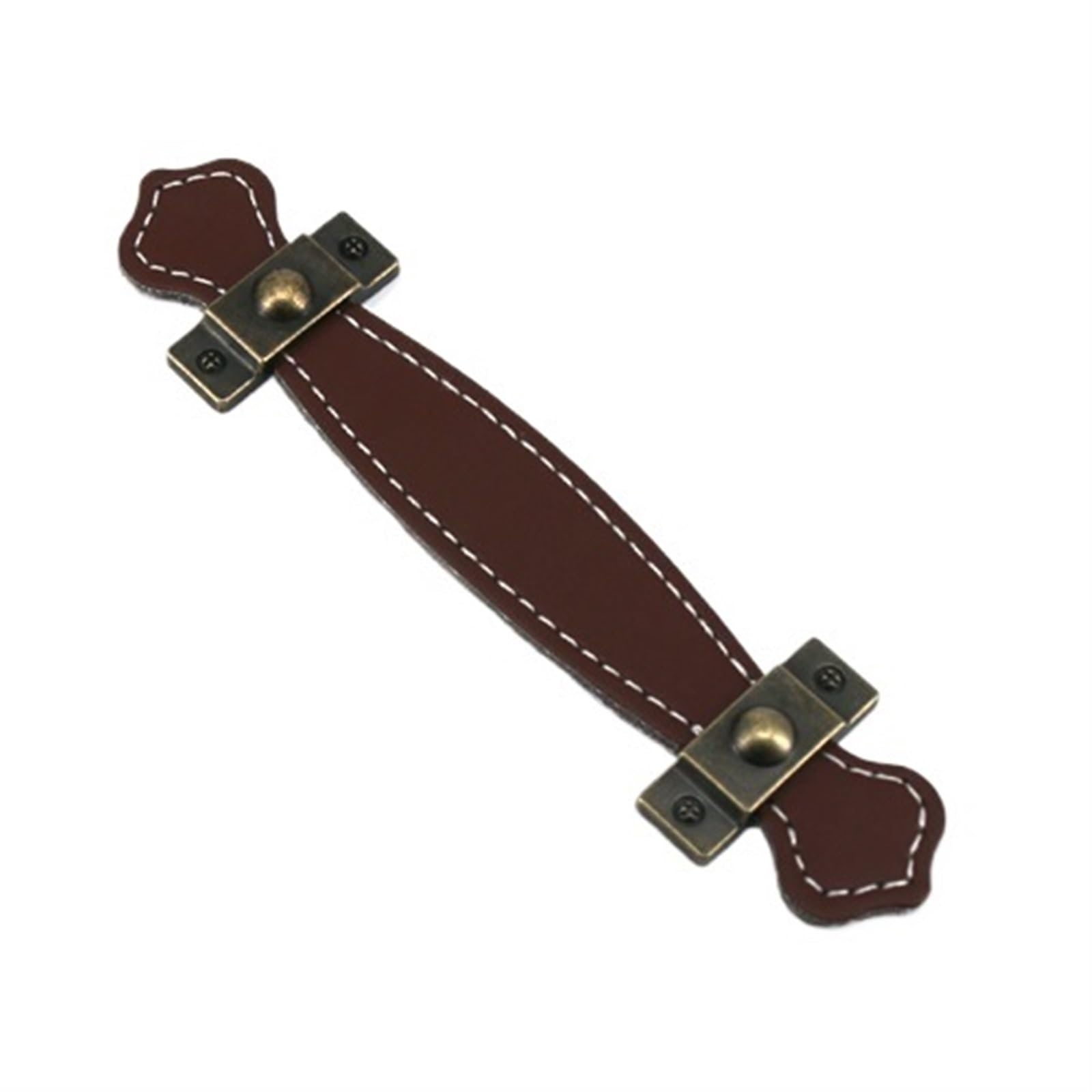 CQAHDSEVF Leather Drawer Pulls, Soft Leather Handle Knobs for Drawers Cabinets, Black Brown, Multiple Sizes(CC 96mm Brown)