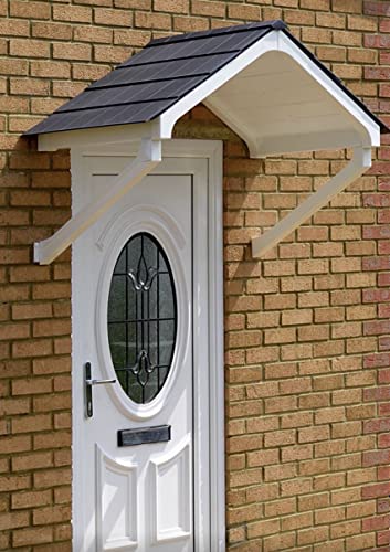 UK CANOPIES Apex Front Door Canopy, Porch Canopy, Rain Shelter For Door, Over Door Canopy - Easy-To-Install, No Maintenance, Depth72.5xW149xH97cm