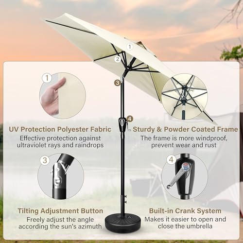 Simple Deluxe LGBRLA9BGE-D 9' Patio Umbrella Outdoor Table Market Yard Umbrella thumb #2