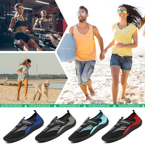 Image of Mishansha Womens Mens Water Swim Shoes Wide Toe Box Barefoot Shoes US Size 5.5-13.5 Women / 3-11.5 Men