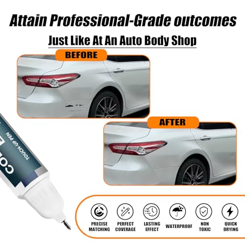 Image of (089 Wind Chill Pearl Tricoat) Car Touch Up Paint for Toyota, Car Paint Pen Scratch Repair Two-In-One Touch Up Paint, Premium Car Scratch Remover for Deep Scratches