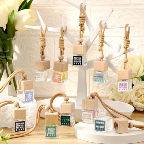 Image of Funnymoom 30 Pcs Christmas Team Gifts Bulk for Staff Appreciation Small Thank You Empty Hanging Car Air Freshener Diffuser Together Everyone Achieves More Gifts for Employee Nurse Teachers Coworker