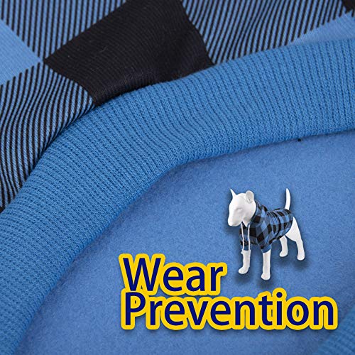 Hozz Blue Plaid Dog Sweatshirt Fashion Dog Hoodie Clothes Blue S - Image 7