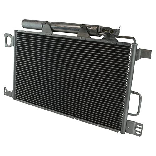 Image of TRQ A /C Condenser & Receiver Drier Assembly for 06-07 Mercedes-Benz C230 06-07 C280 06-07 C350 06 C55 AMG 06 CLK350 06 CLK500 without Transmission Cooler