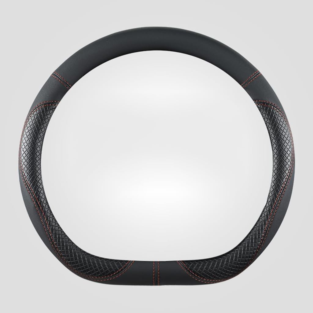 GFFLH Car Steering Wheel Cover for Mazda MX-5 Miata RF NB NC ND Roadster Coupe, PU Leather Anti-Slip Breathable Car Steering Wheel Cover Protector Car Accessories,D-D Type