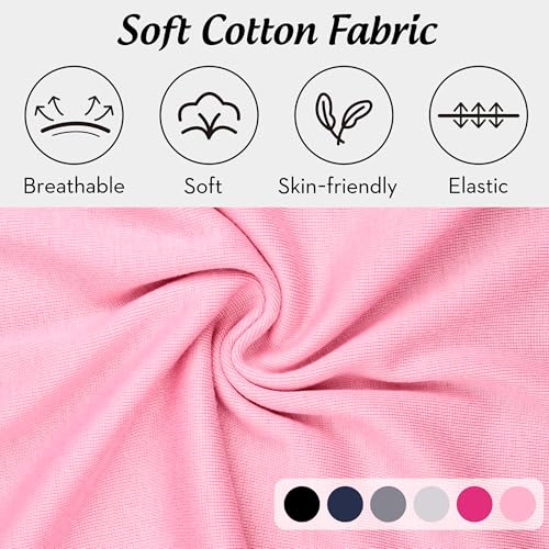 FEQO 6 Pack Girls Short Sleeve T Shirts Cotton Tees Summer Tops T-Shirt for Girl 5-14 Years2