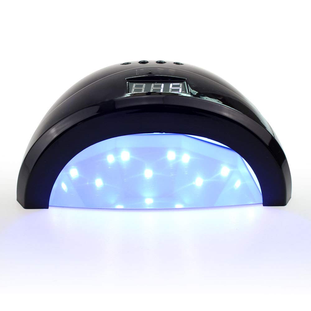 Lampade UV per Unghie in Gel, Kit Unghie in Gel LED, Sensore Intelligente per Essiccatori per Unghie Professionali a Polimerizzazione Rapida, Impostazione Timer a Doppia Sorgente di Luce,Nero