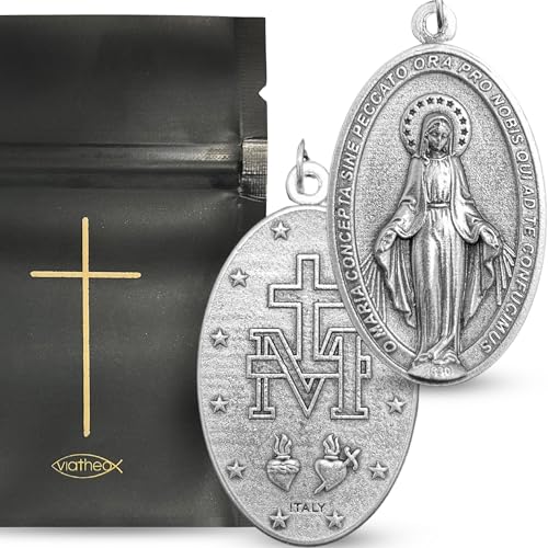 Viatheo auténtica Medalla Milagrosa de la Virgen María – Joya Religiosa Católica de Plata para Mujer y Hombre – Colgante Cristiano Símbolo de Fe – Idea de Regalo Bautismo Comunión Viatheo auténtica Medalla Milagrosa de la Virgen María – Joya Religiosa Católica de Plata para Mujer y Hombre – Colgante Cristiano Símbolo de Fe – Idea de Regalo Bautismo Comunión