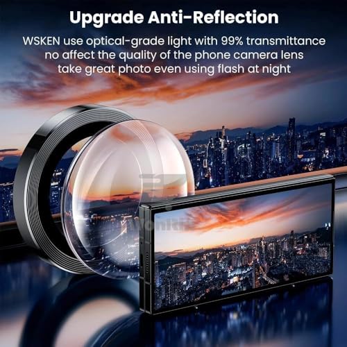 Image of Pack 2- Camera lens Protector Ring for Oppo Reno 15 Pro 5G Camera Tempered Glass Aluminum Alloy Rings, Ultra-HD Metal Frame- Black