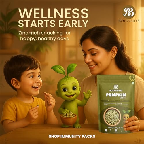 Image of BOTANBITES Pumpkin Seeds 250g | High in Protein, Fibre & Omega-3 | Keto-Friendly Snack | Rich in Magnesium & Zinc | Immunity Booster & Fat Loss Superfood (250g)