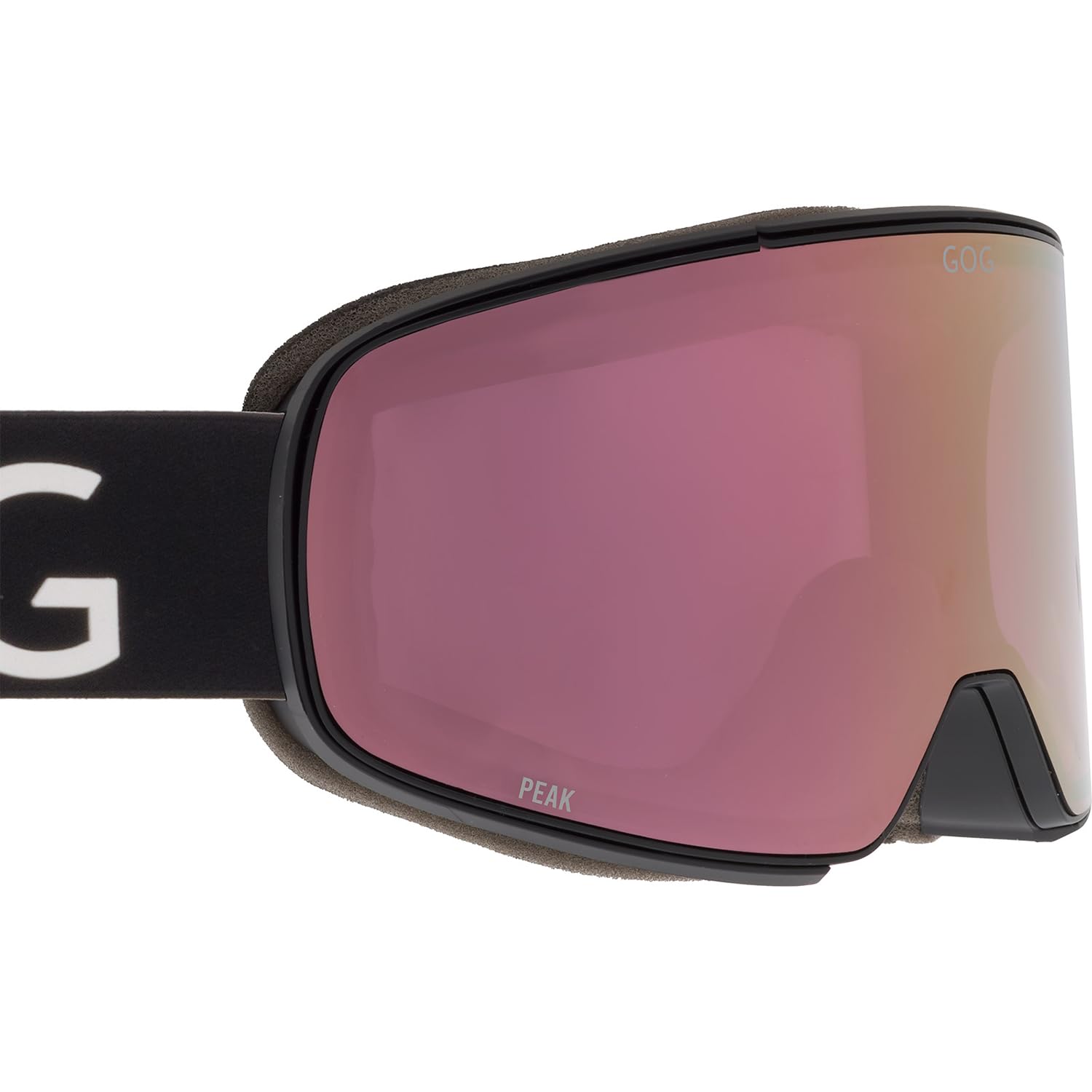 GOG Skibrille PEAK mit OTG Optical Frame, UV400 Schutz, HDX G-LENS Doppelglas, FOG BLOCK Beschichtung, flexibler TPU-Rahmen, inkl. Etui