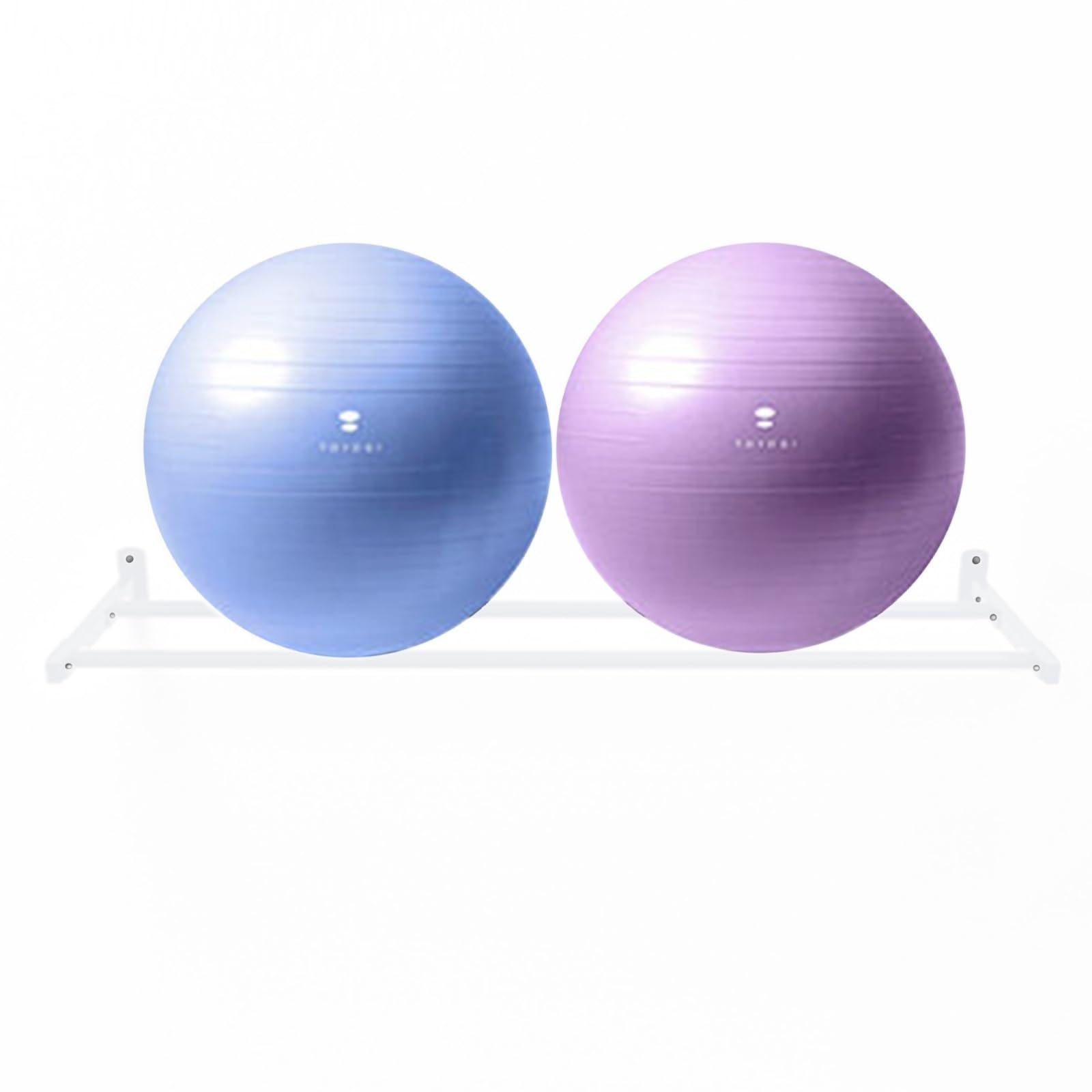 Wandmontierter Yoga-Ballhalter, Übungsball-Aufbewahrungsregal für Fitnessstudio, 124 cm breit, strapazierfähig