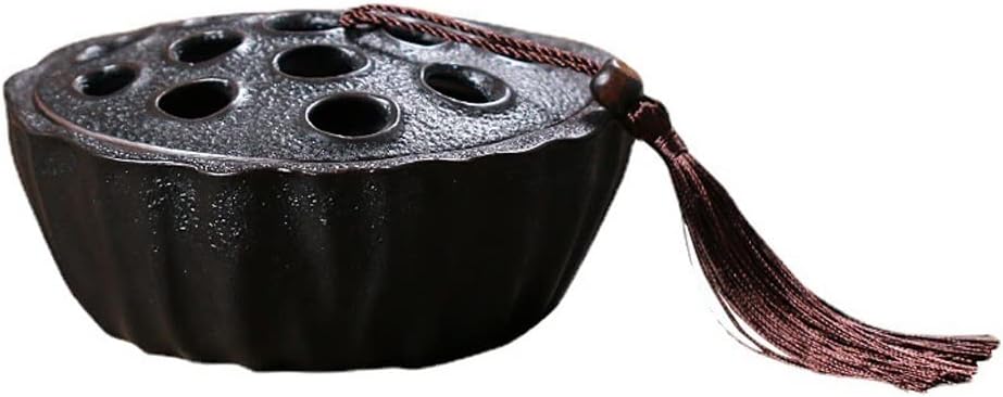 Incense Holder Ceramic Incense Burner with Lid, Lotus Pod Coil Incense Burner, for Home Office Teahouse Yoga Bedroom Meditation Incense Burner