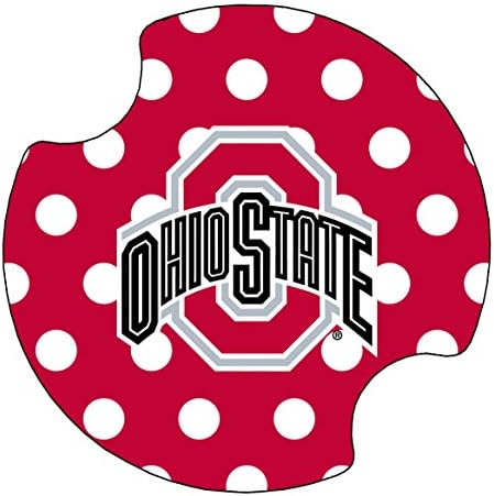 Thirstystone Ohio State University Dots Car Cup Holder Coaster, 2-Pack