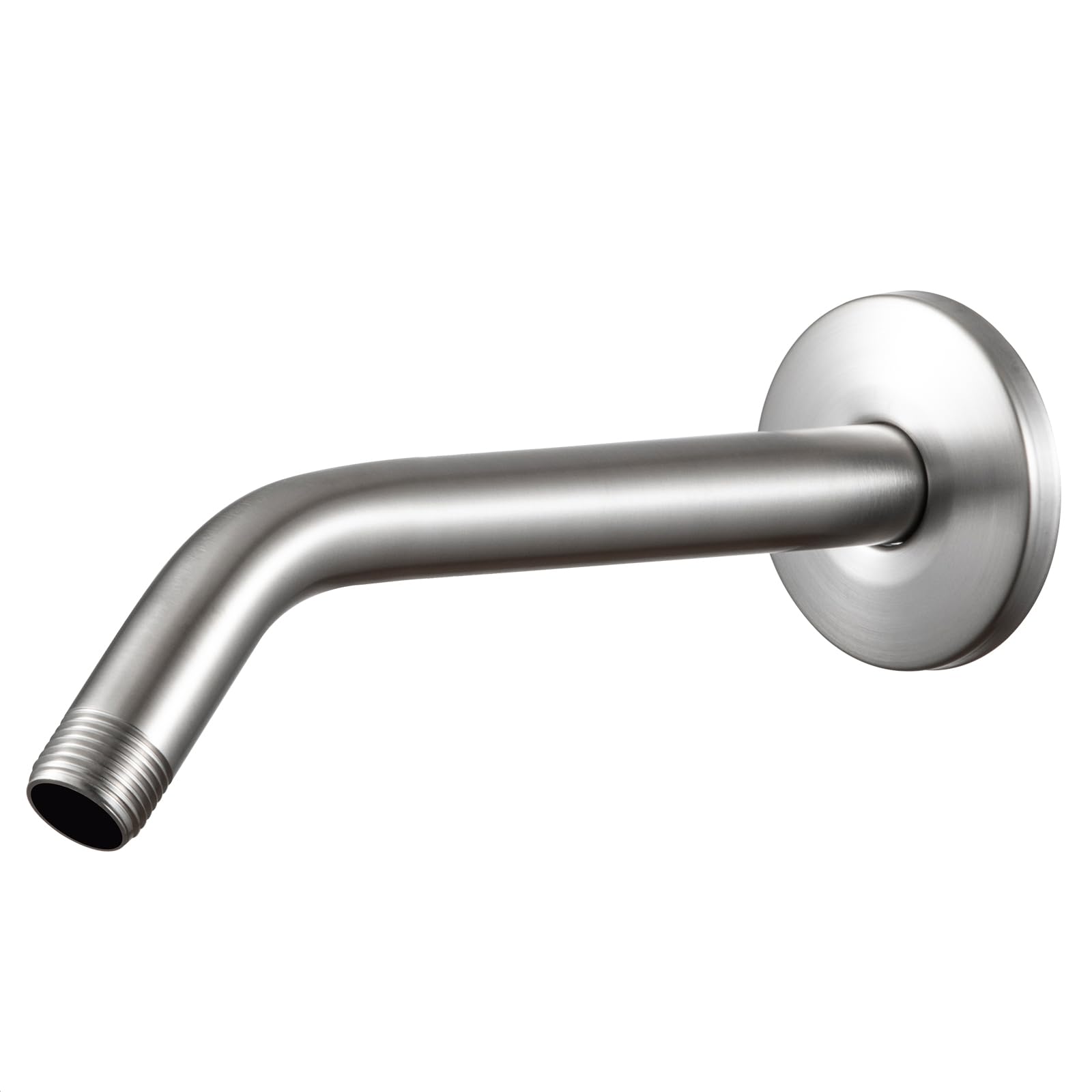 OFFO Shower Arm with Flange, 10 in Wall Mount Replacement Angle Shower Head Arm Wall-Mounted for Fixed Shower Head & Handheld Showerhead, Matte Black — view 15