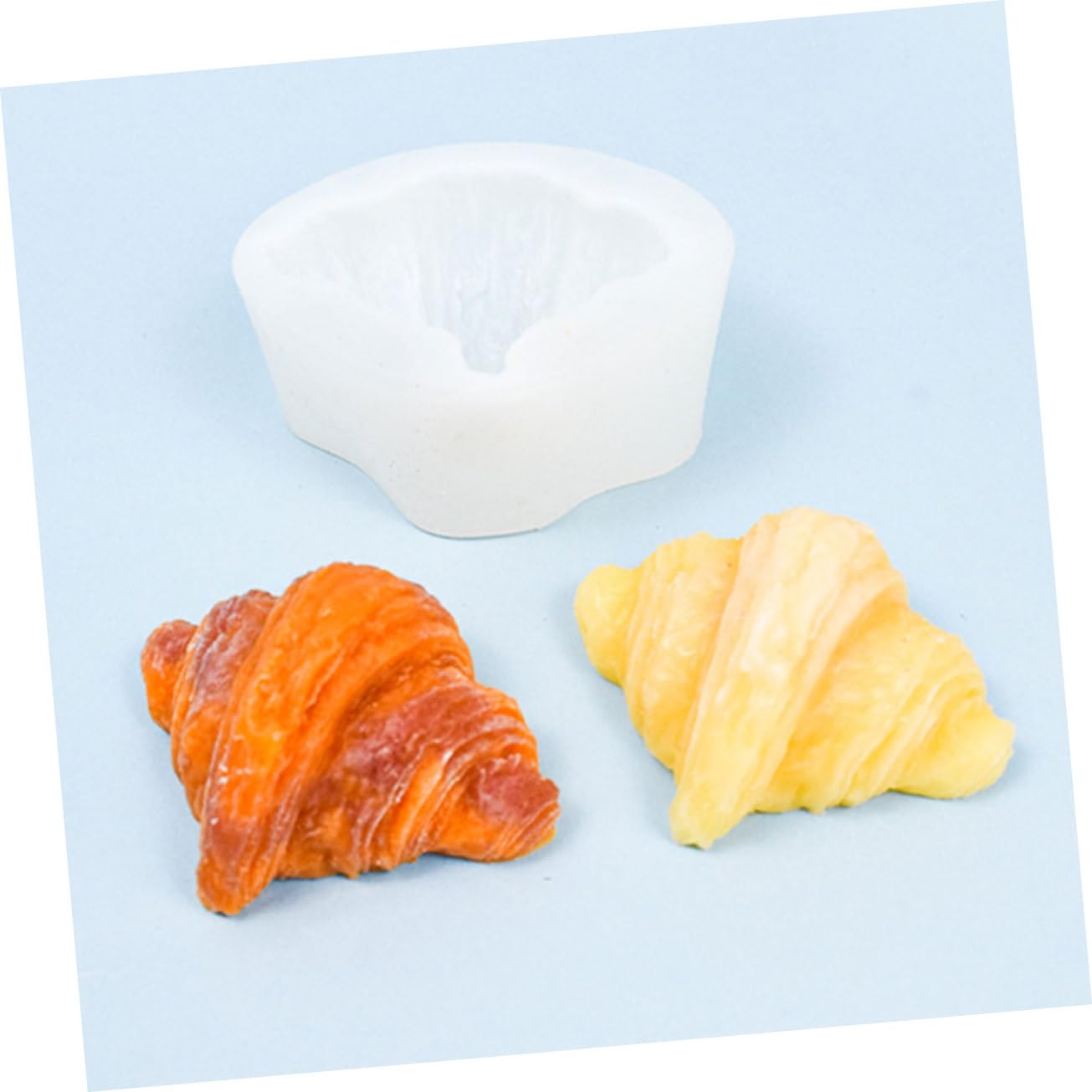 Operitacx 5 Pièces Moule De Cuisson Moules en Silicone Bougie Cire Moules Fabrication De Bougies Moule Croissant DIY Silicone Moule DIY Moule Croissant Moule Unique Croissant Bougie Moules