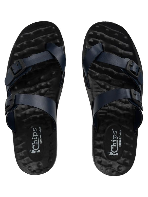 Image of Chips Men's BROWN Lightweight Slip-on Sandal Casual (3346)