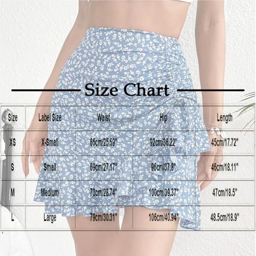 Womens Boho Floral Mini Skirt Y2k Flowy Ruffle A Line Layered Short Skirts Summer Beach Vacation Outfits4