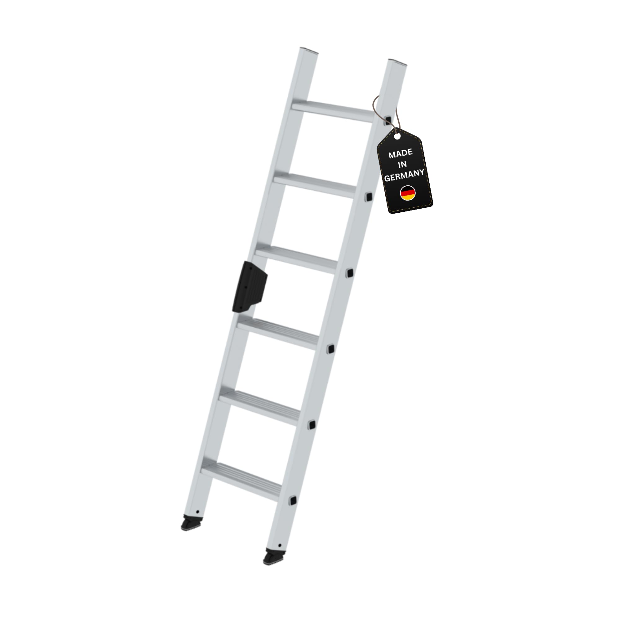 PROREGAL Stufen-Anlegeleiter ohne Traverse | 6 Stufen | Leiter, Teleskopleiter, Trittleiter, Bockleiter, Sprossen-Doppelleiter