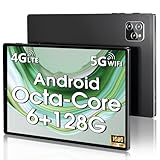 kinstone 10.3' Android Tablet - Octa-Core Processor with 6GB RAM, 128GB Storage, FHD 1920x1200 IPS Display, 13MP Dual Camera, 7500mAh Battery, 4G LTE + 5G WiFi, Bluetooth 5.0, GPS, Silver