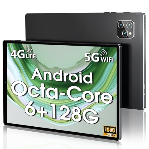kinstone 10.3' Android Tablet - Octa-Core Processor with 6GB RAM, 128GB Storage, FHD 1920x1200 IPS Display, 13MP Dual Camera, 7500mAh Battery, 4G LTE + 5G WiFi...