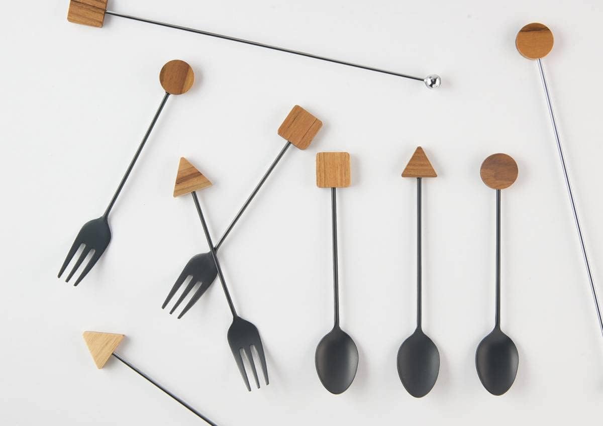 Takakuwa Metal Wood Cutlery Spoon Sankak Size: Approx. W12 410538