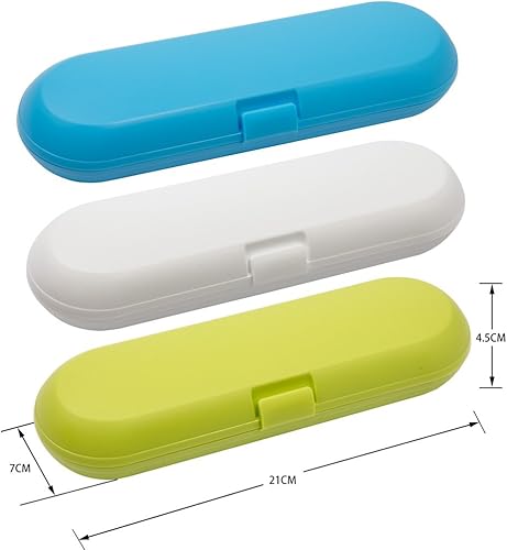 Miniatura 2 de Nincha Estuche de viaje para cepillo de dientes eléctrico de plástico para Oral-B Pro Series, 3 paquetes (blanco y azul y verde)