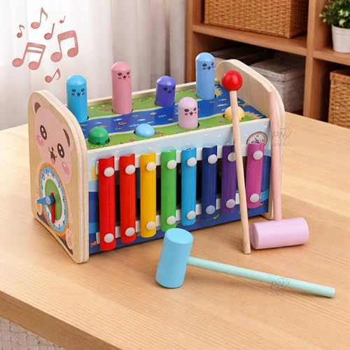 Image of Number Enlightenment Wooden Toy Train for Toddlers - Animal, Transportation, Fruit, Color Recognition Early Education Blocks (Toy Model 9)