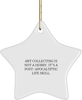 Funny Art Collecting Gifts for Women - Star Ornament from Men, Unique Christmas Decorations, Inspirational Art Collecting is Not A Hobby Quote