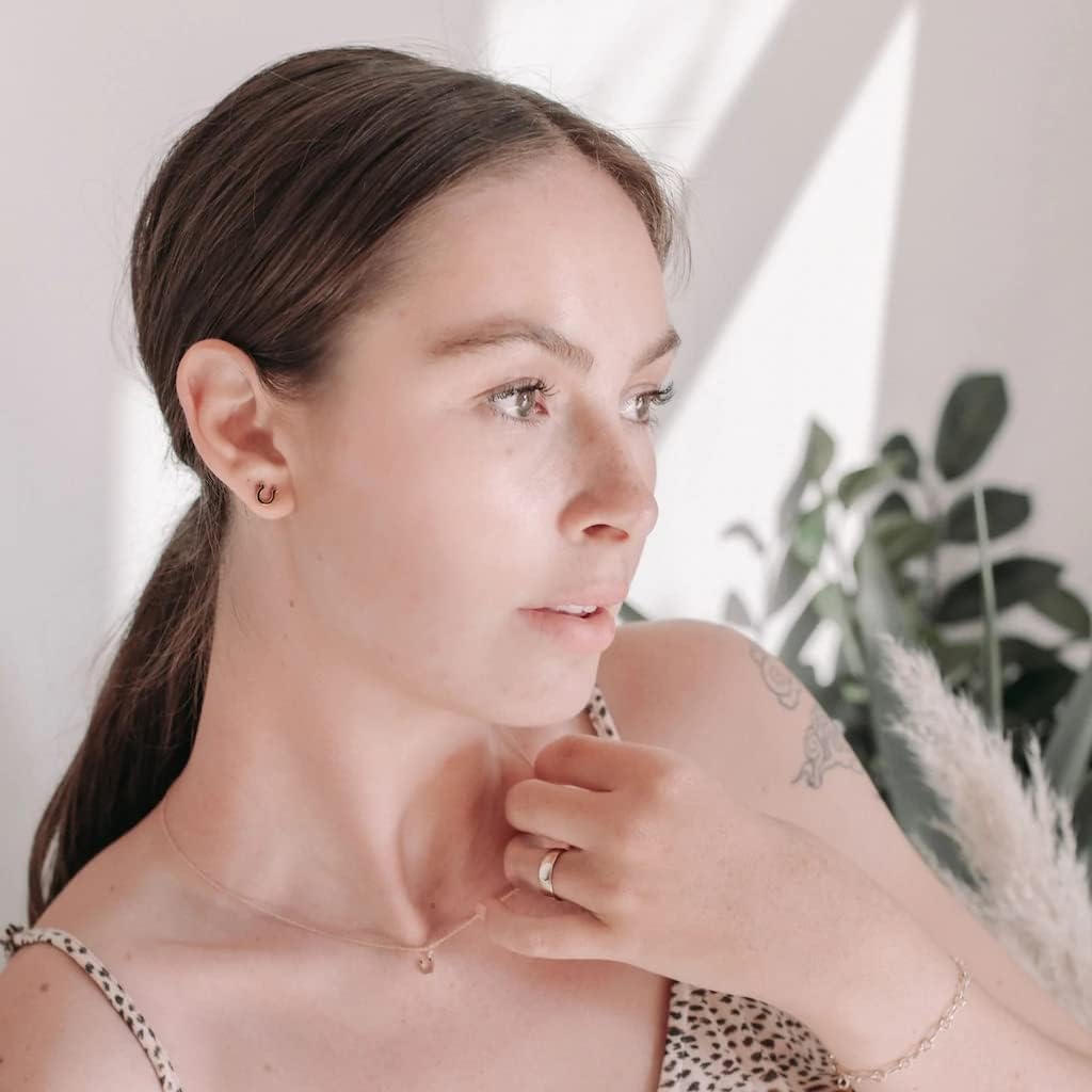 HONEYCAT Tiny Horseshoe Studs in Gold, Rose Gold, or Silver | Minimalist, Delicate Jewelry