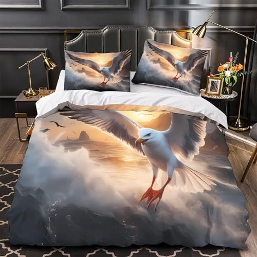 Housse de couette effet 3D mouette en microfibre premium - 2