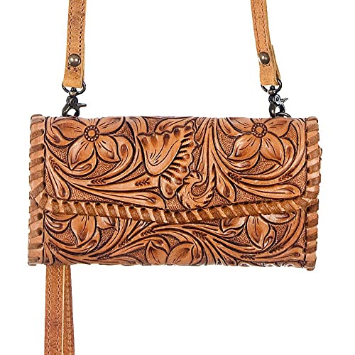 American Darling Floral Tooled Clutch2