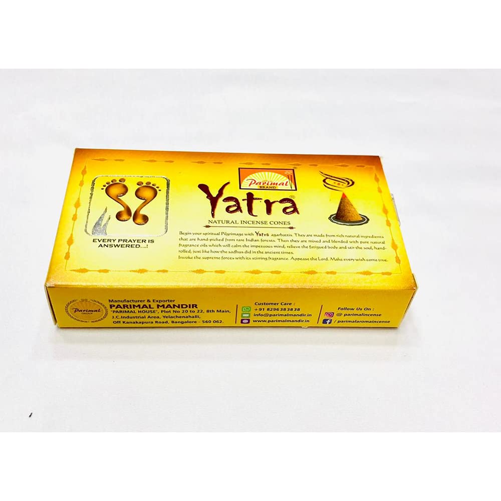 Parimal Yatra Natural Incense Cones/Agarbathies (10 Cones)