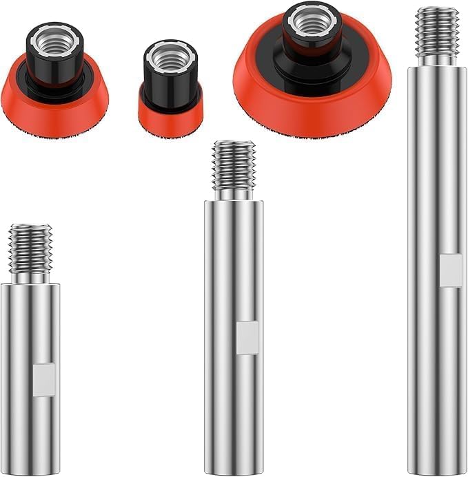 5/8"-11 Thread Angle Grinder Extension Shaft Set, Rotary Extension Shaft Set, Angle Grinder Extension Connecting Rod, for Polisher and Angle Grinder Attachments, 3 inch, 3.9 inch, 5.5 inch (B)