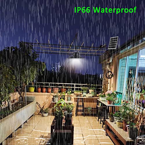 Solar Powered Grow Light Full Spectrum Growing Lamp 139 Leds For Outdoor Indoor Garden Greenhouse Potted Various All Stage Plants Waterproof Hanging Sunlike Growth Lights, Auto On Off, Remote Control #TOP3