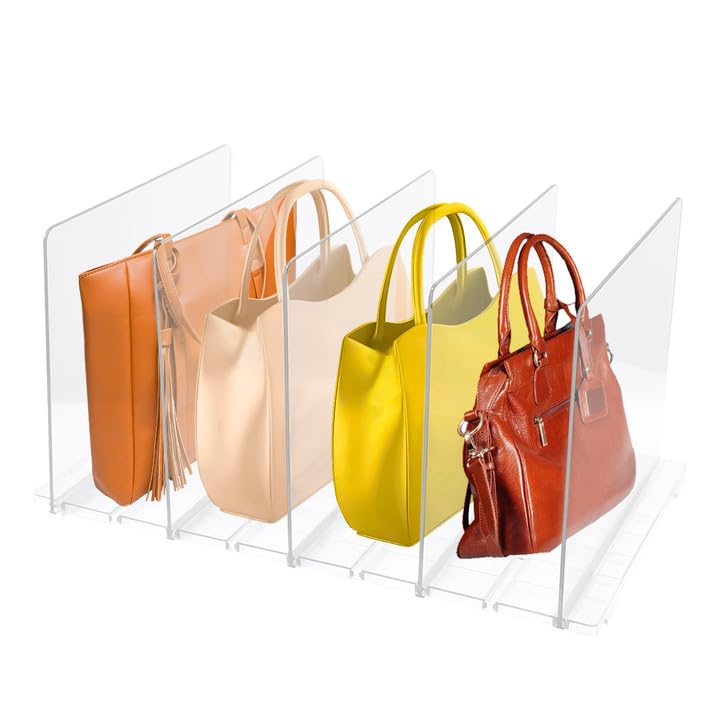 Organizer Per Borse Da Armadio 2 Pezzi - Trasparente, 4 Scomparti, Per Ottimizzare Lo Spazio - Foto 3