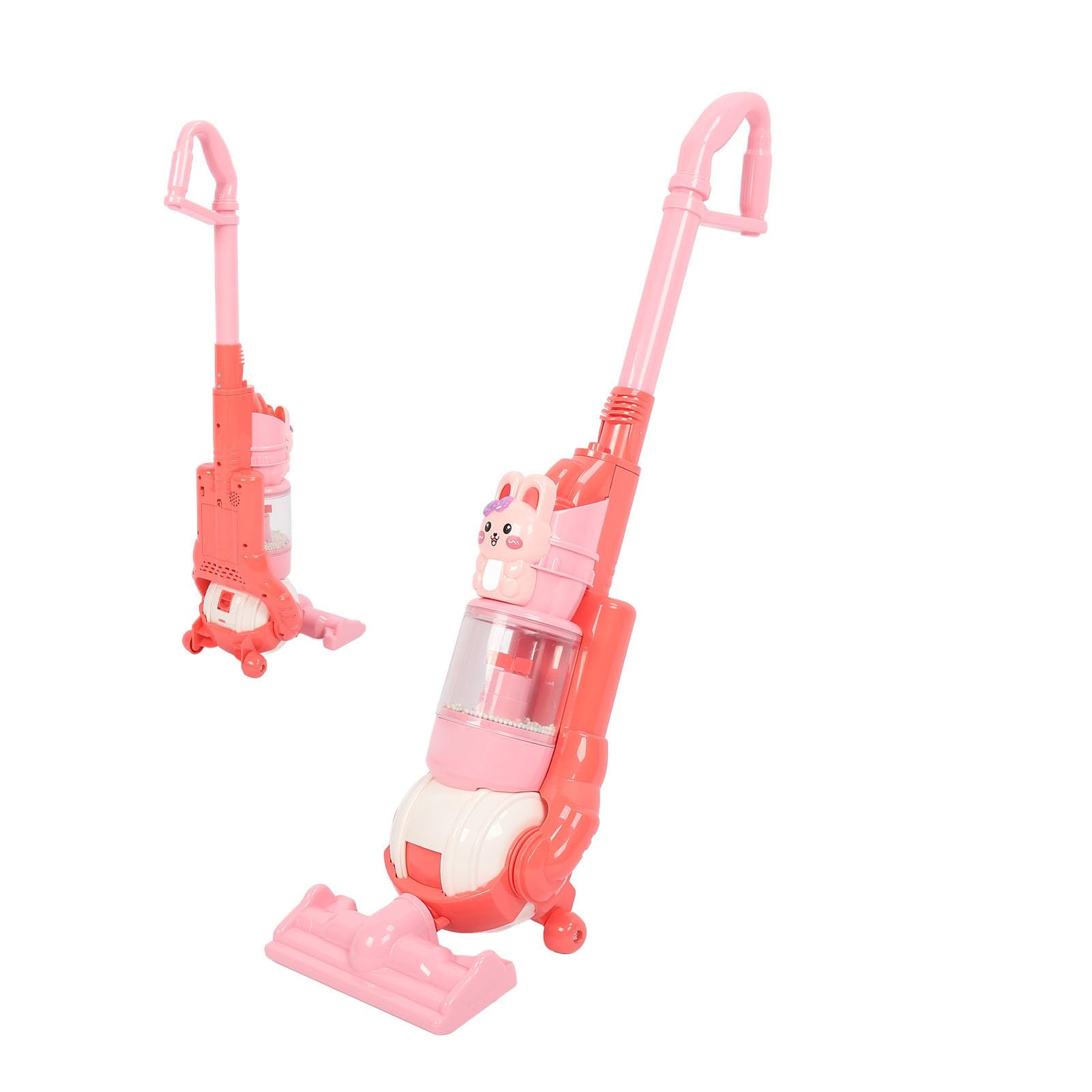 Aspirapolvere Elettrico Giocattolo per Bambini Ricarica USB Cartone Animato con Effetti Sonori per Giochi per Bambini 64 X 17,5 Cm (Coniglia)