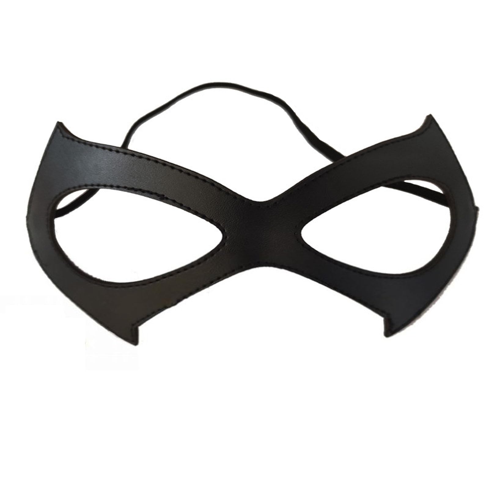 Soochat Women's Cat Mask Black Leather Cat Mask for Masquerade Halloween Party Costume Accessories