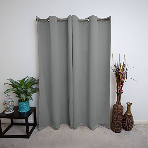 Room/Dividers/Now Ceiling Mount Hanging Curtain Rod - Wall Mounted Curtain Rod With Bracket - Long, Heavy Duty Rod For Window Curtains By Room Dividers Now (108-168 Inches, Silver) #TOP6