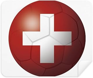 Switzerland National Flag Football Cleaning Cloth Screen Cleaner 2pcs Suede Fabric